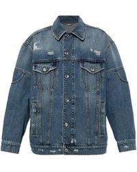 Dolce & Gabbana - Denim Jacket With 'Vintage' Effect - Lyst