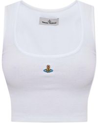 Vivienne Westwood - Top With Embroidered Logo - Lyst