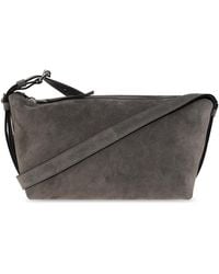 Moschino - Suede Shoulder Bag With Logo - Lyst