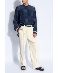 Dolce & Gabbana - Silk Shirt With Standing Collar, - Lyst