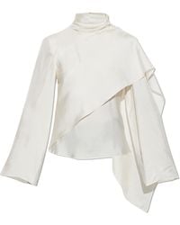 Rohe - Silk Top With Stand-Up Collar - Lyst