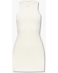 Off-White c/o Virgil Abloh - Cream Sleeveless Dress - Lyst