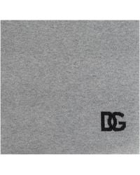 Dolce & Gabbana - Scarf With Embroidered Logo - Lyst