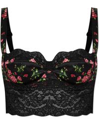 Dolce & Gabbana - Bra With Floral Motif - Lyst