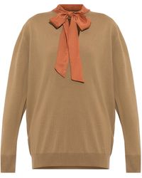 Valentino Garavani - Wool Sweater With Scarf - Lyst