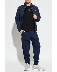 EA7 - Sweatpants With Logo Patch - Lyst