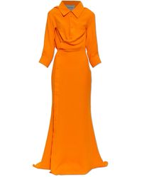 Balenciaga - Silk Dress With Long Sleeves - Lyst