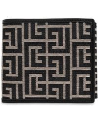 Balmain - Leather Wallet With Logo - Lyst