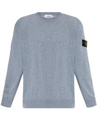 Stone Island - Wool Sweater With A Crew Neck - Lyst
