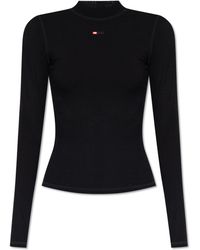 DIESEL - 'T-Mokky-Ls-Microdiv' Ribbed Top - Lyst