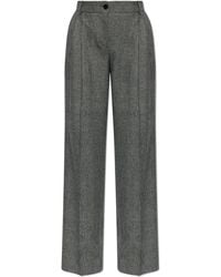 Dolce & Gabbana - Wool Trousers With A Checked Pattern - Lyst