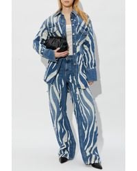 Blumarine - Denim Jacket With A Vintage Effect - Lyst