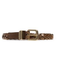 Etro - Leather Belt With Decorative Weave - Lyst