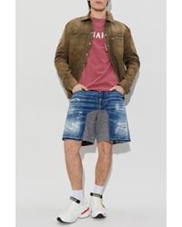 DSquared² - Denim Shorts With A Vintage Effect - Lyst