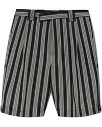 Versace - Striped Pattern Shorts - Lyst