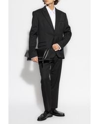 Balmain - Wool Blazer With Closed Lapels - Lyst