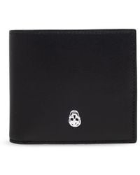 McQueen - Leather Wallet With Printed Logo - Lyst