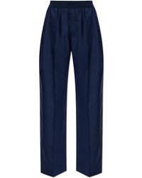 KENZO - Wool Wide-Leg Trousers - Lyst