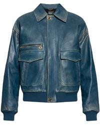 Versace - Leather Jacket - Lyst