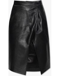 Vetements - Black Asymmetric Leather Skirt - Lyst