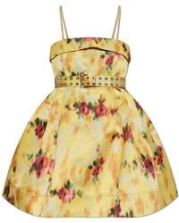 Ganni - Short Dress With Belt - Lyst