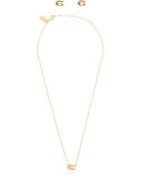 COACH - Set: Earrings And Necklace - Lyst