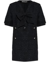 Alessandra Rich - Tweed Dress With A Bow - Lyst