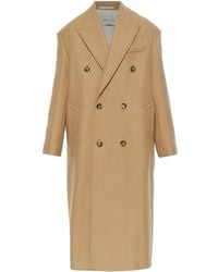 Ami Paris - Wool Coat With A Single Vent - Lyst
