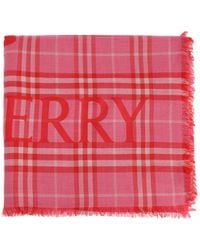 Burberry - Scarf With A Checkered Pattern - Lyst
