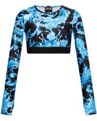 Versace Jeans Couture - Short Top With Long Sleeves - Lyst