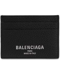 Balenciaga - Leather Card Holder With Logo - Lyst
