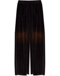 Acne Studios - Velour Trousers With Logo, - Lyst