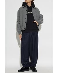 Lanvin - Sweatshirt With A Logo Featuring A Special Texture - Lyst