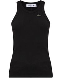 Lacoste - Ribbed Top With Logo Patch - Lyst