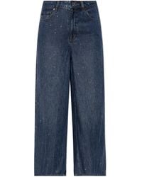 Self-Portrait - Jeans With Shimmering Sequins - Lyst