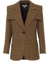 Chloé - Wool Blazer With A Detachable Scarf - Lyst