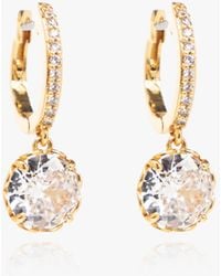 Kate Spade - Hoop Earrings With Crystals - Lyst