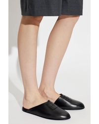 Givenchy - Leather Slides With Logo - Lyst