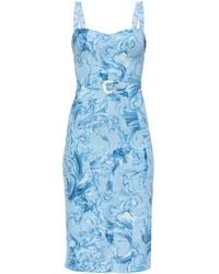 Versace Jeans Couture - Strap Dress With "Barocco" Pattern - Lyst