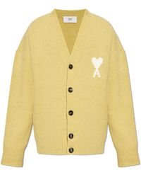 Ami Paris - Cardigan With Logo - Lyst