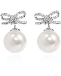Self-Portrait - Earrings With Glass Pearls - Lyst