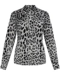 Dolce & Gabbana - Silk Shirt With Animal Motif - Lyst