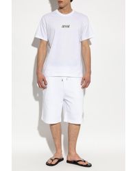 Versace Jeans Couture - T-Shirt With A Rubber Logo Patch - Lyst