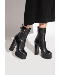 Saint Laurent 'cherry' Platform Ankle Boots - Black