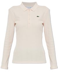 Lacoste - Ribbed Long-Sleeve Polo - Lyst