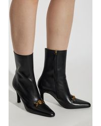 Versace - Leather Heeled Ankle Boots "Marisa" - Lyst