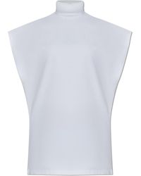 Alaïa - Top With A Stiffened Stand-Up Collar - Lyst