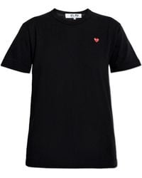 COMME DES GARÇONS PLAY - T-Shirt With Logo Patch - Lyst