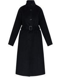Emporio Armani - Coat With Stand-Up Collar - Lyst