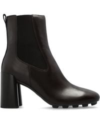 Hogan - Leather Ankle Boots With Heels - Lyst